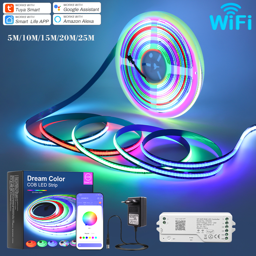 Decor Lighting Address - 1M-25M Tuya WiFi Addressable LED Strip