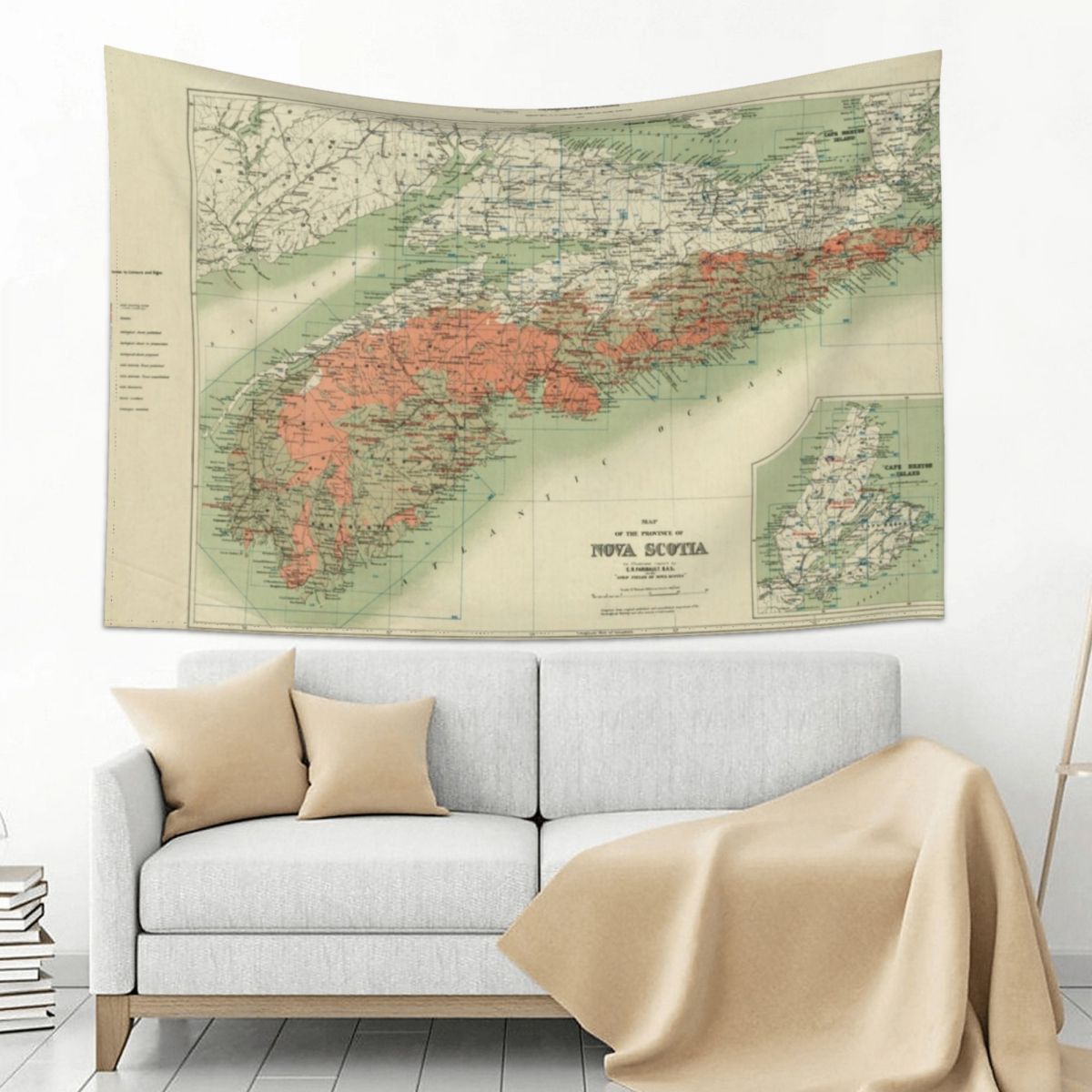 Nova Decor & Lighting Vase - Vintage Geological Map of Nova Scotia