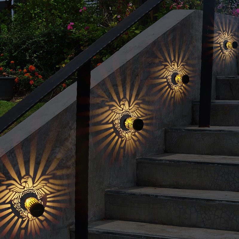 Decor Lighting Pack - 2 Pack Solar Fence Lights Metal
