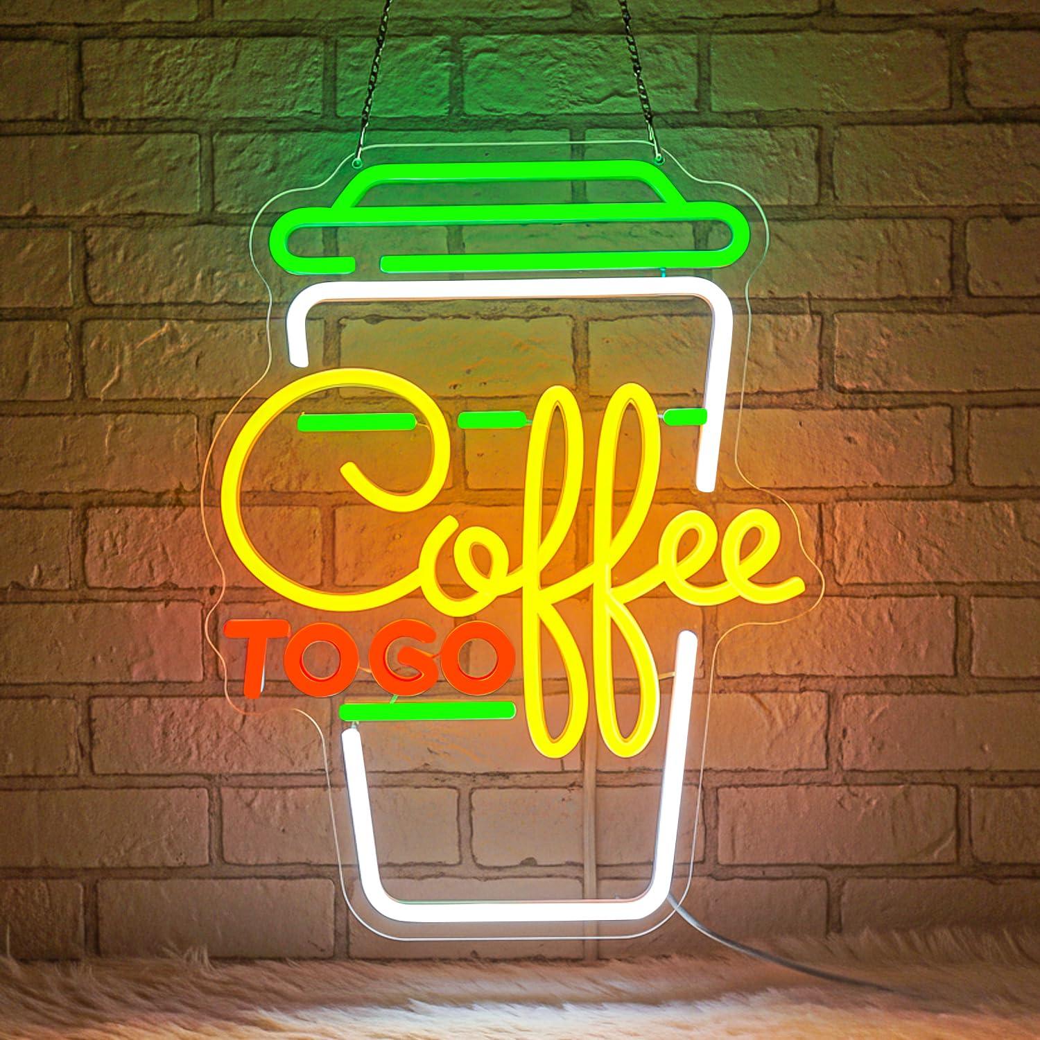 Home Lighting And Decor - Coffee Neon Sign USB Dimmable LED