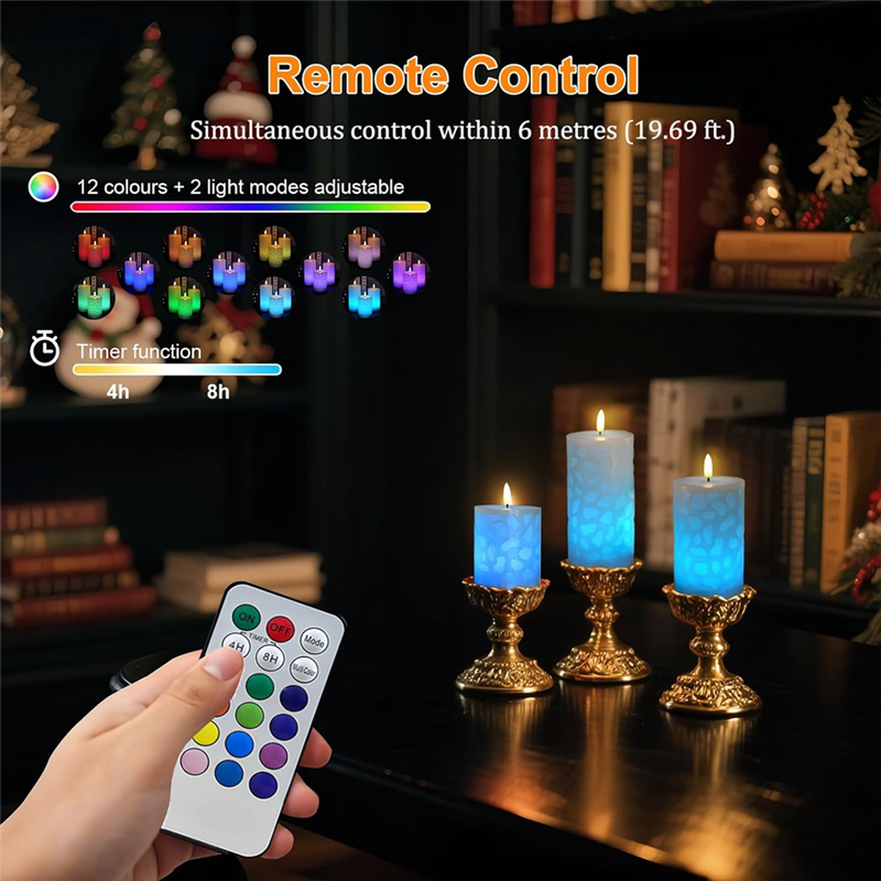 Decor Lighting Pack - 【DIY DECOR】Wick Flickering LED Moving Candle