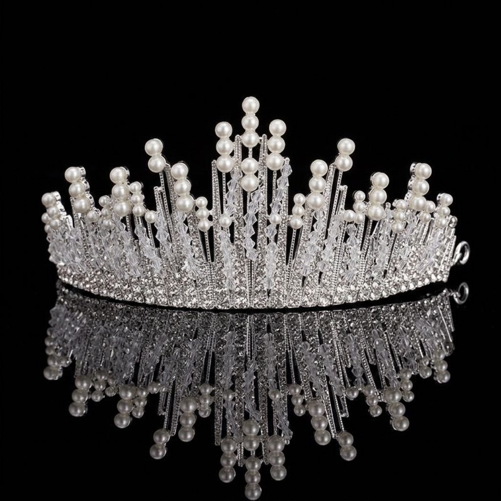 Bridal Pearl Crown Headpiece E - Elegant Decor & Lighting Llc のレビューと価格