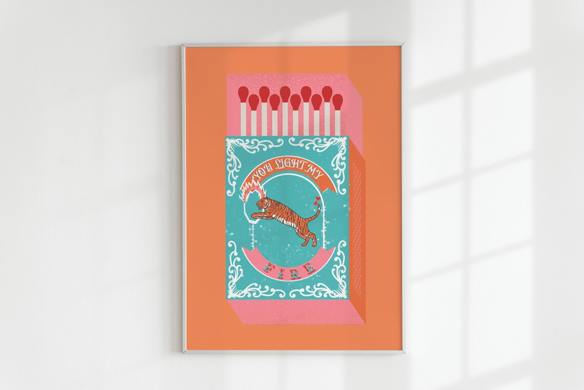 You Light My Fire Orange Match - Lighting Decor For Living Room のレビューと価格