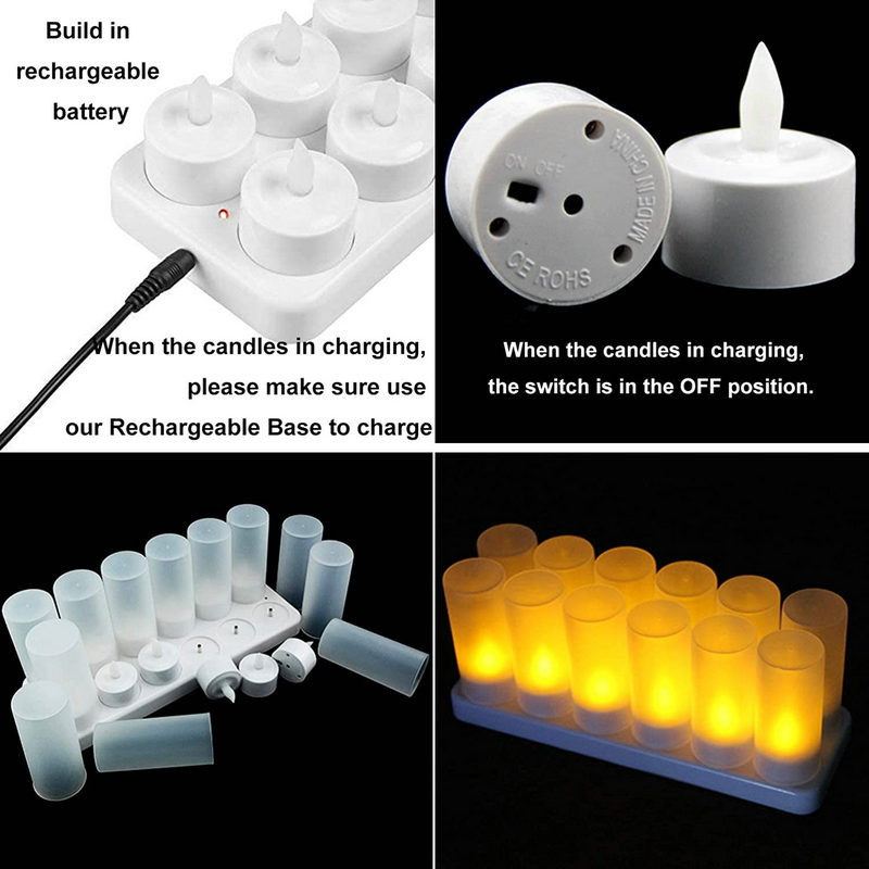Pack of 12 Rechargeable led Ca - Decor Lighting Pack のレビューと価格