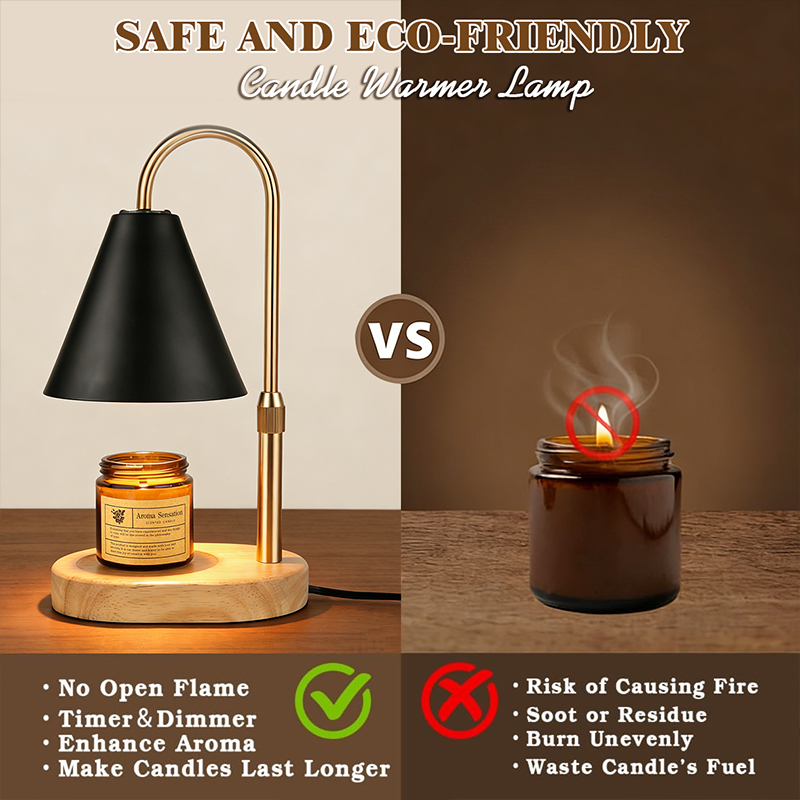 Black Candle Warmer Lamp Kitch - Lighting Decor For Living Room のレビューと価格