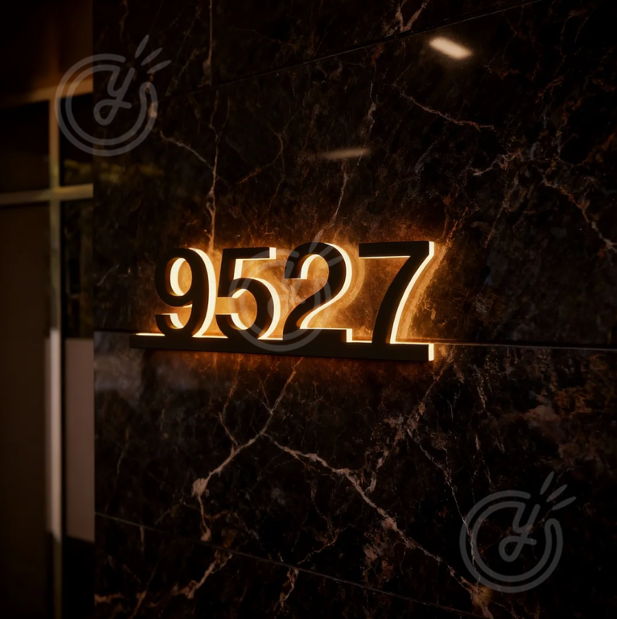 House Number Sign Logo Outdoor - Decor Lighting Address のレビューと価格