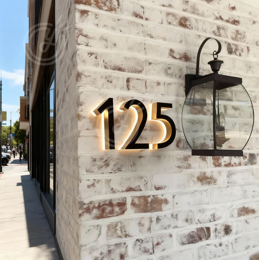 House Number Sign Logo Outdoor - Decor Lighting Address のレビューと価格