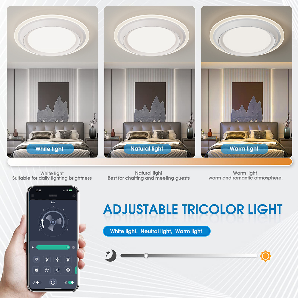 LED Ceiling Fan Lamp Home Ligh - Decor Lighting Fans のレビューと価格