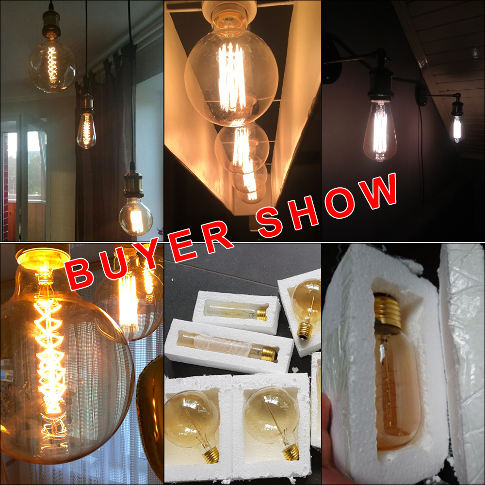 E27 Retro Edison Bulb 220V 40W - Lighting Decor For Living Room のレビューと価格