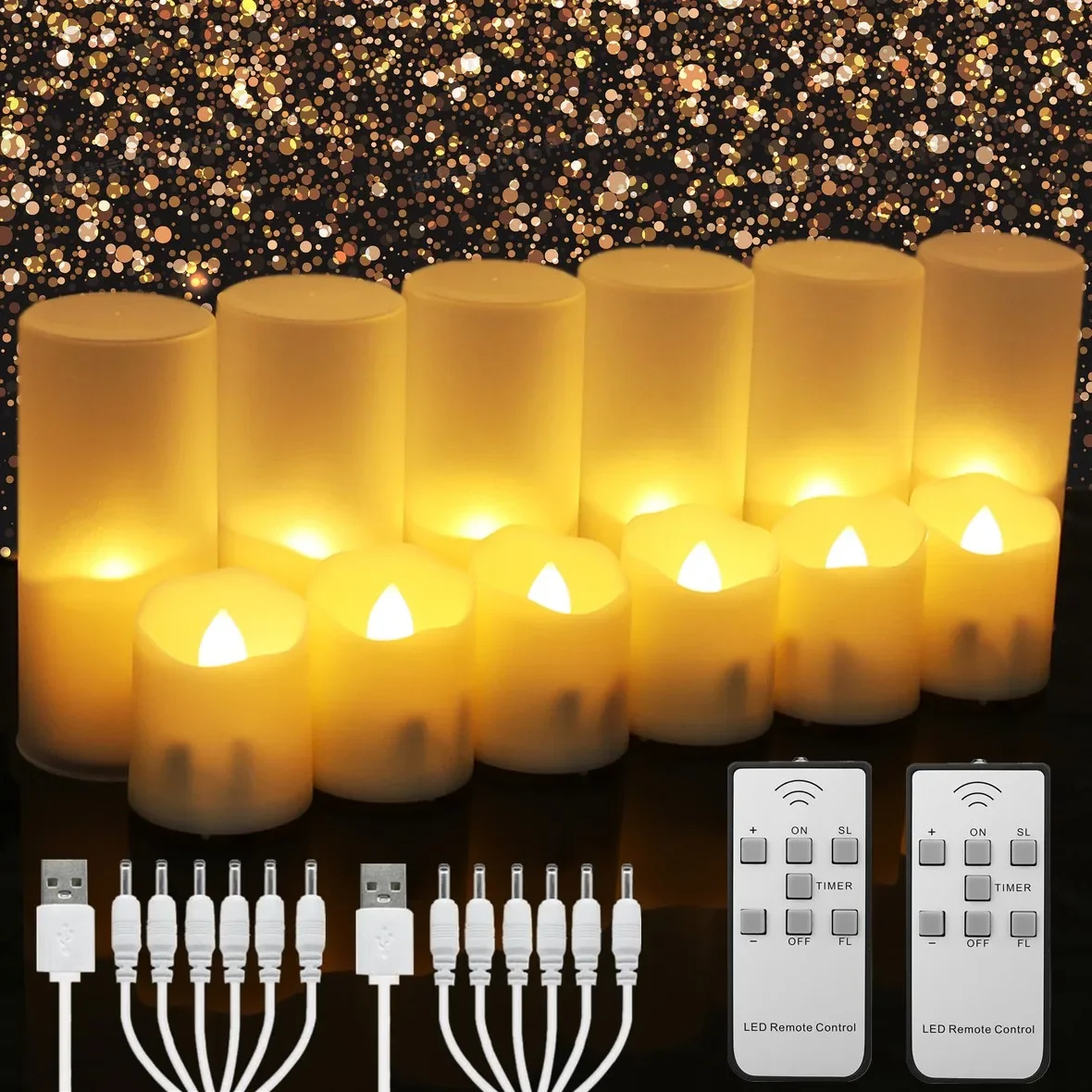 Pack of 12/24 Rechargeable LED - Decor Lighting Pack のレビューと価格