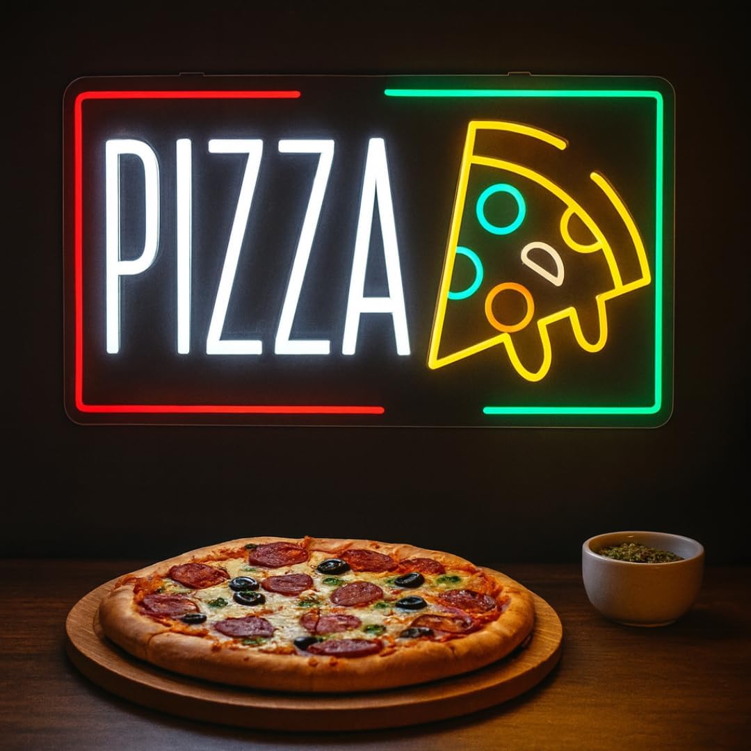 Pizza Neon Sign Business USB L - Home Lighting And Decor のレビューと価格