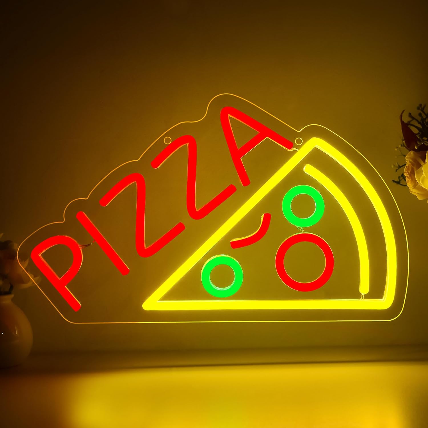 Pizza Neon Sign Business USB L - Home Lighting And Decor のレビューと価格