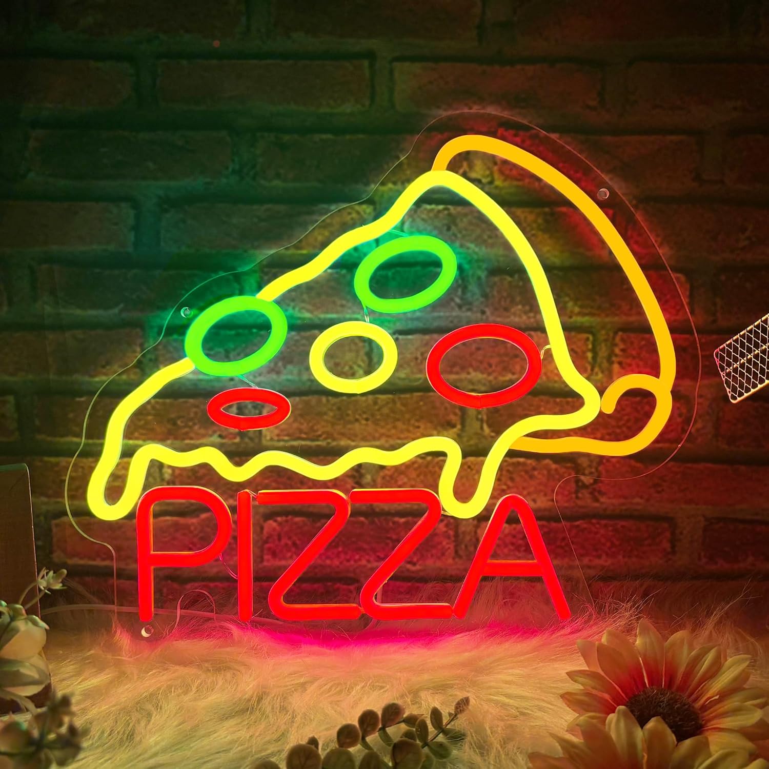 Pizza Neon Sign Business USB L - Home Lighting And Decor のレビューと価格