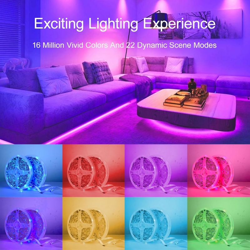 DC 5V USB LED Strip Lights APP - Lighting Decor For Room のレビューと価格