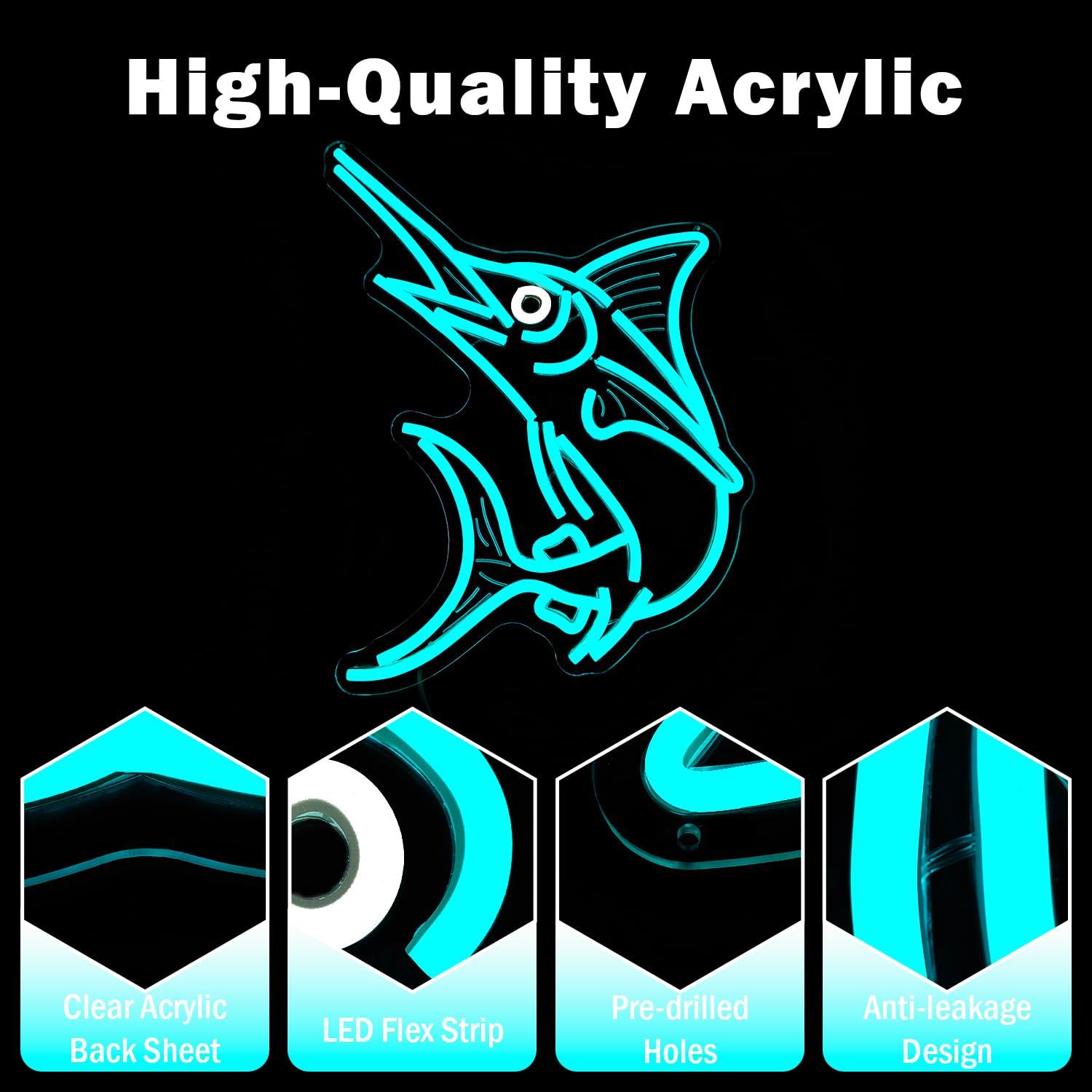 Marlin Fish Neon Sign Deep Sea - Home Lighting And Decor のレビューと価格