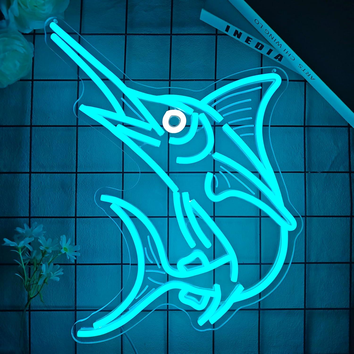 Marlin Fish Neon Sign Deep Sea - Home Lighting And Decor のレビューと価格