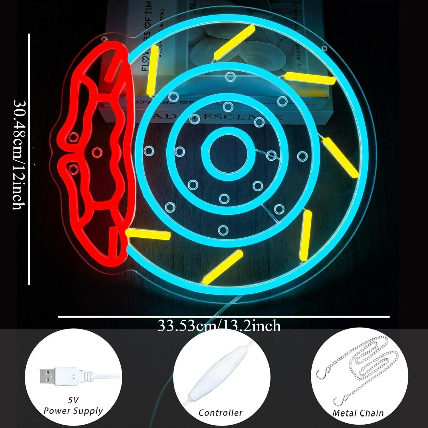 Brake Pads Neon Sign LED Garag - Decor Lighting Fans のレビューと価格