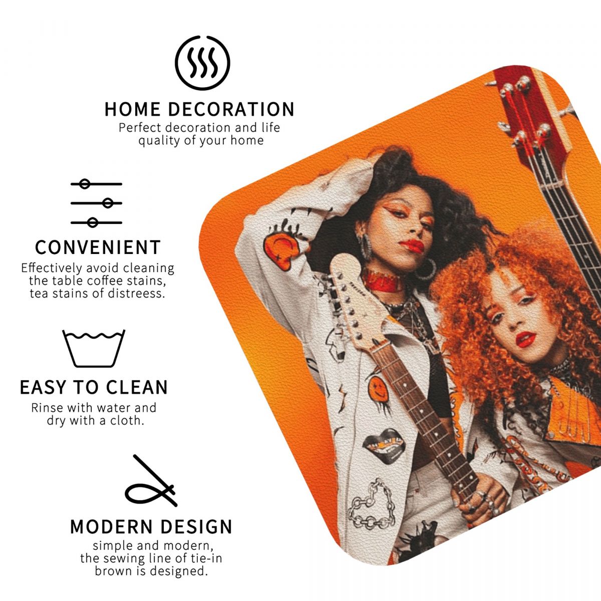 Nova Twins Coasters PVC Leathe - Nova Decor & Lighting Vase のレビューと価格