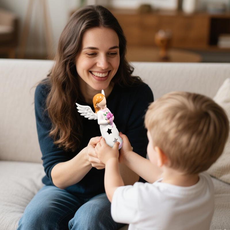 Candlestick Lamp Angel Statue  - Lighting Decor For Living Room のレビューと価格