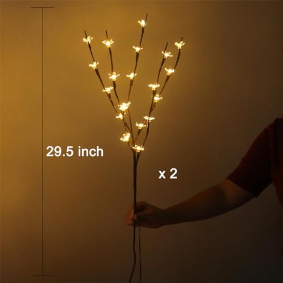 2 Pack Lighted Prelit Twig Tre - Decor Lighting Pack のレビューと価格