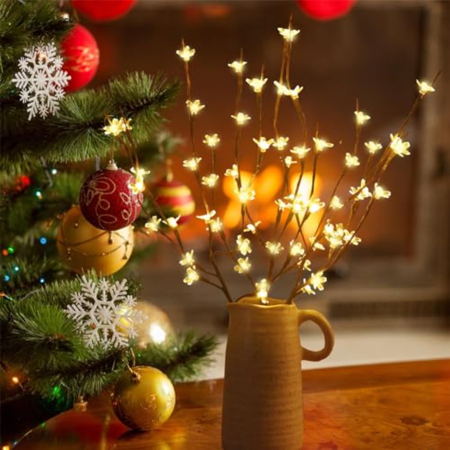 2 Pack Lighted Prelit Twig Tre - Decor Lighting Pack のレビューと価格