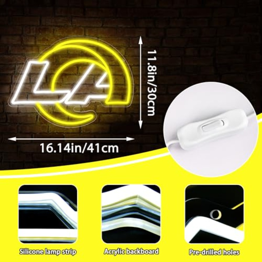 Football Neon Sign for Wall De - Decor Lighting Fans のレビューと価格