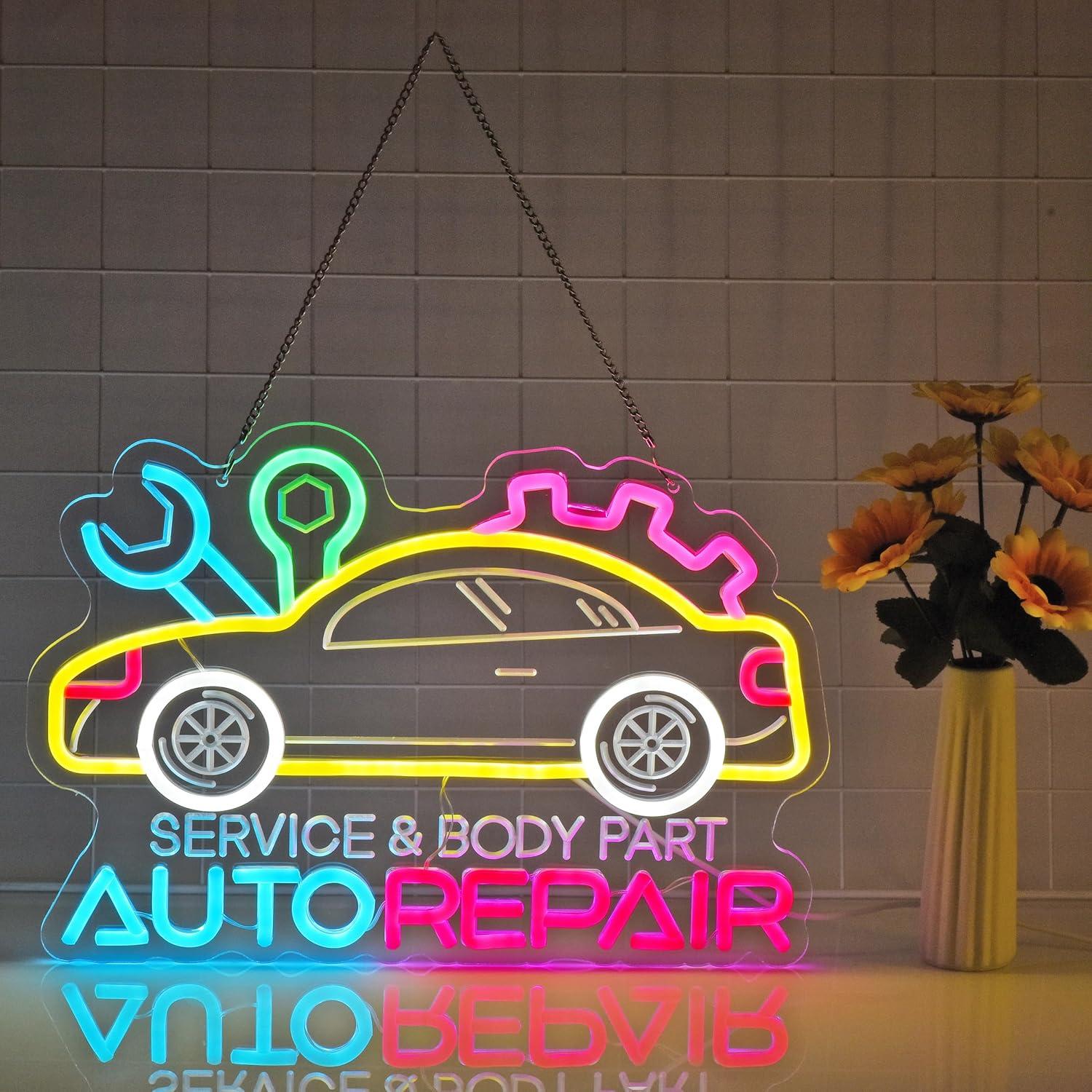 Auto Repair Neon Sign Neon Lig - Home Lighting And Decor のレビューと価格