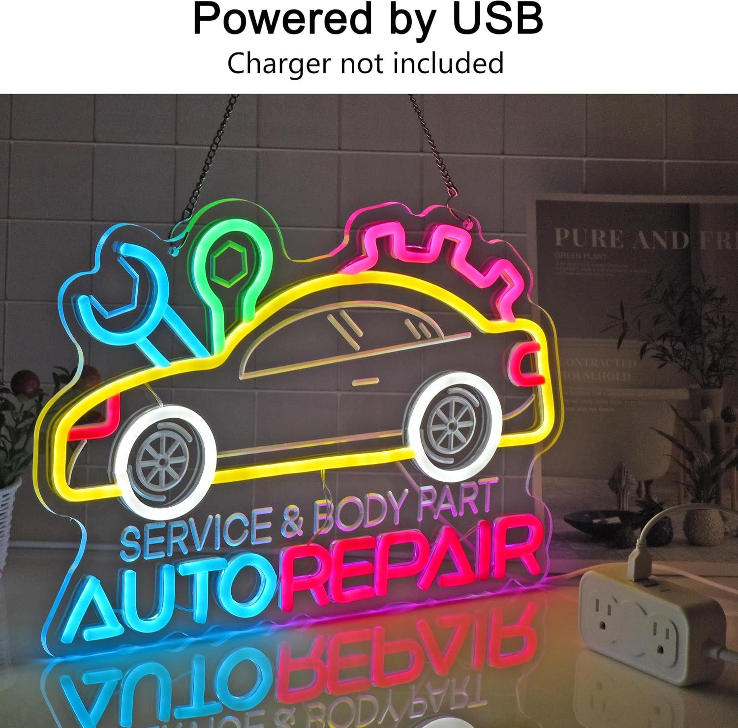 Auto Repair Neon Sign Neon Lig - Home Lighting And Decor のレビューと価格