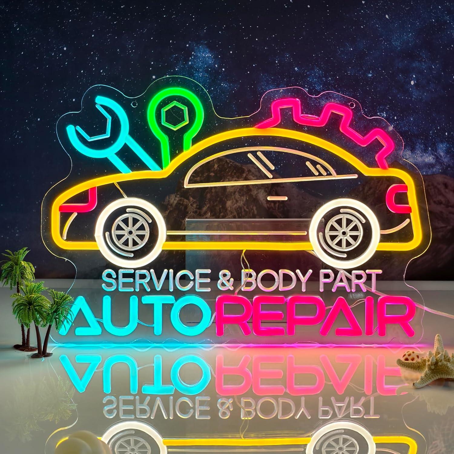 Auto Repair Neon Sign Neon Lig - Home Lighting And Decor のレビューと価格
