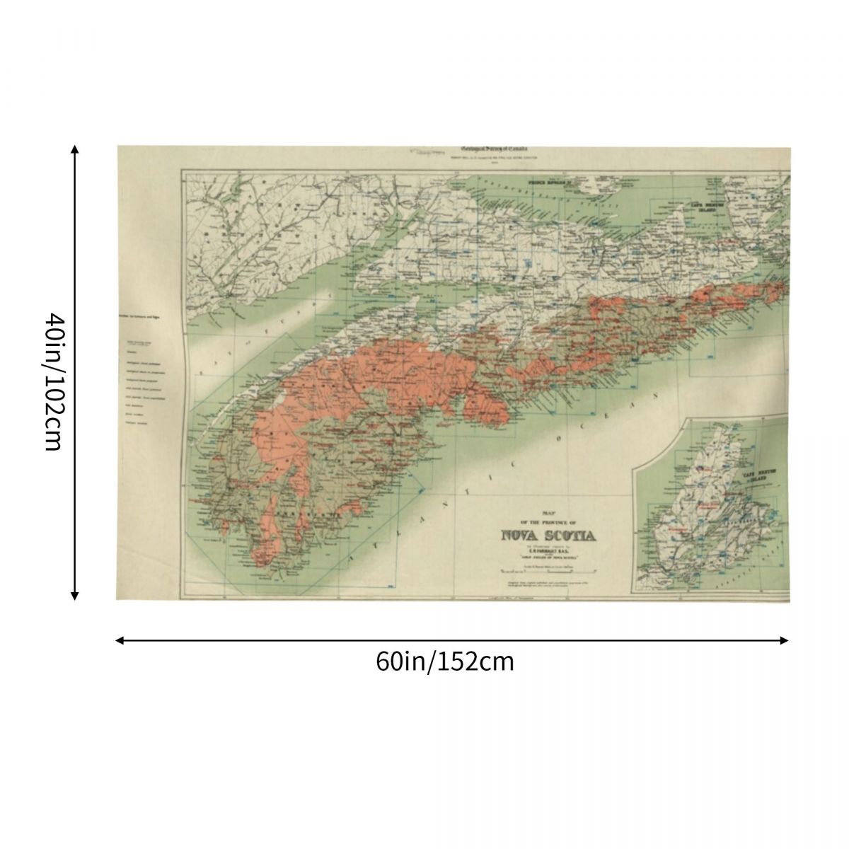 Vintage Geological Map of Nova - Nova Decor & Lighting Vase のレビューと価格