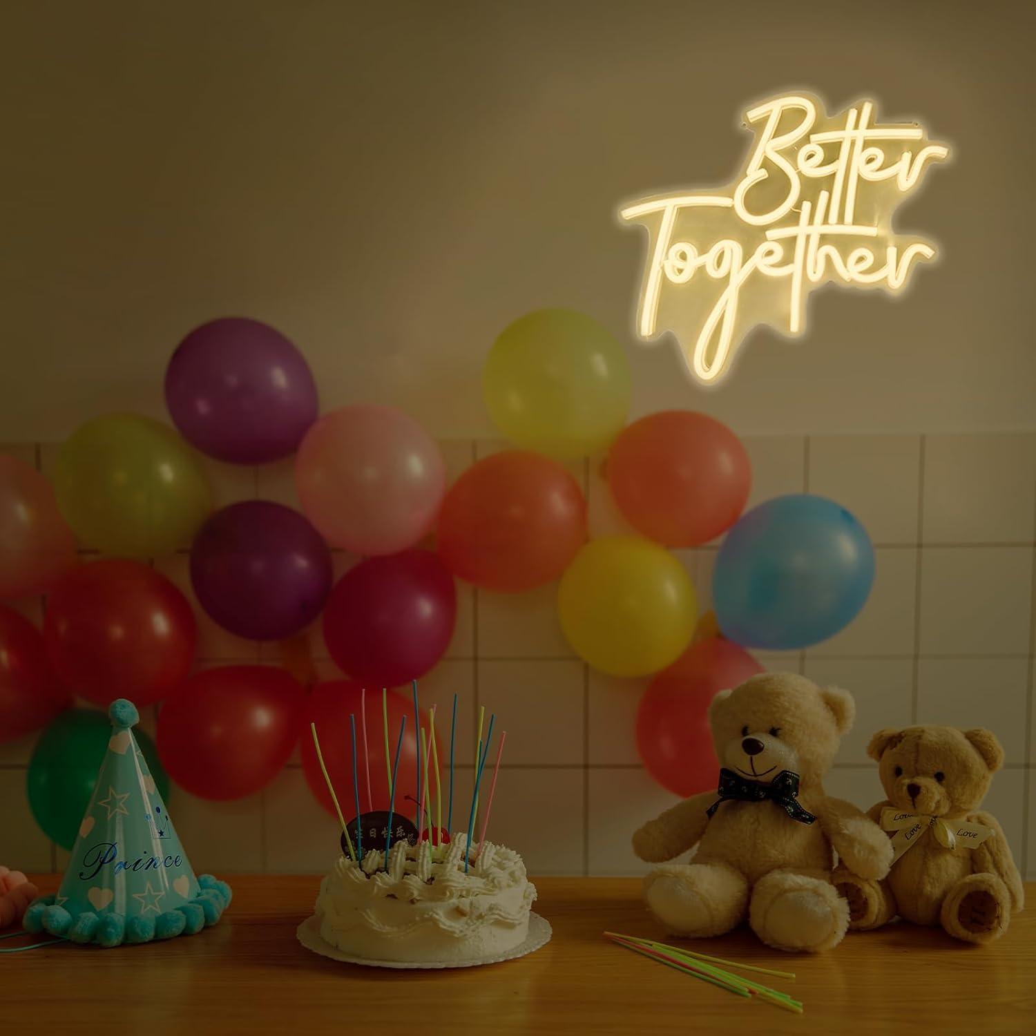 Better Together Neon Sign USB  - Lighting Decor For Living Room のレビューと価格