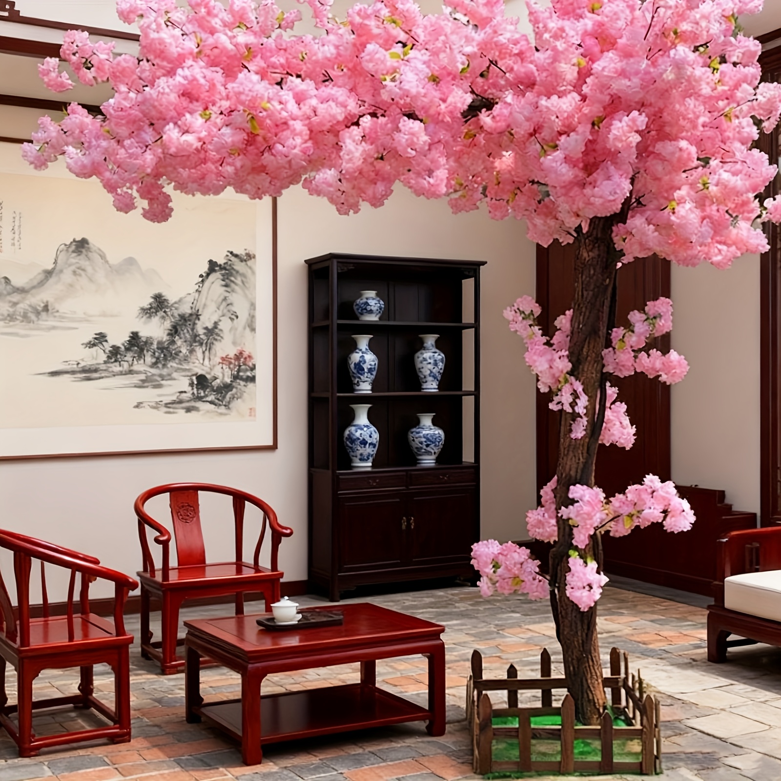 Artificial Cherry Blossom Tree - Lighting Decor For Living Room のレビューと価格