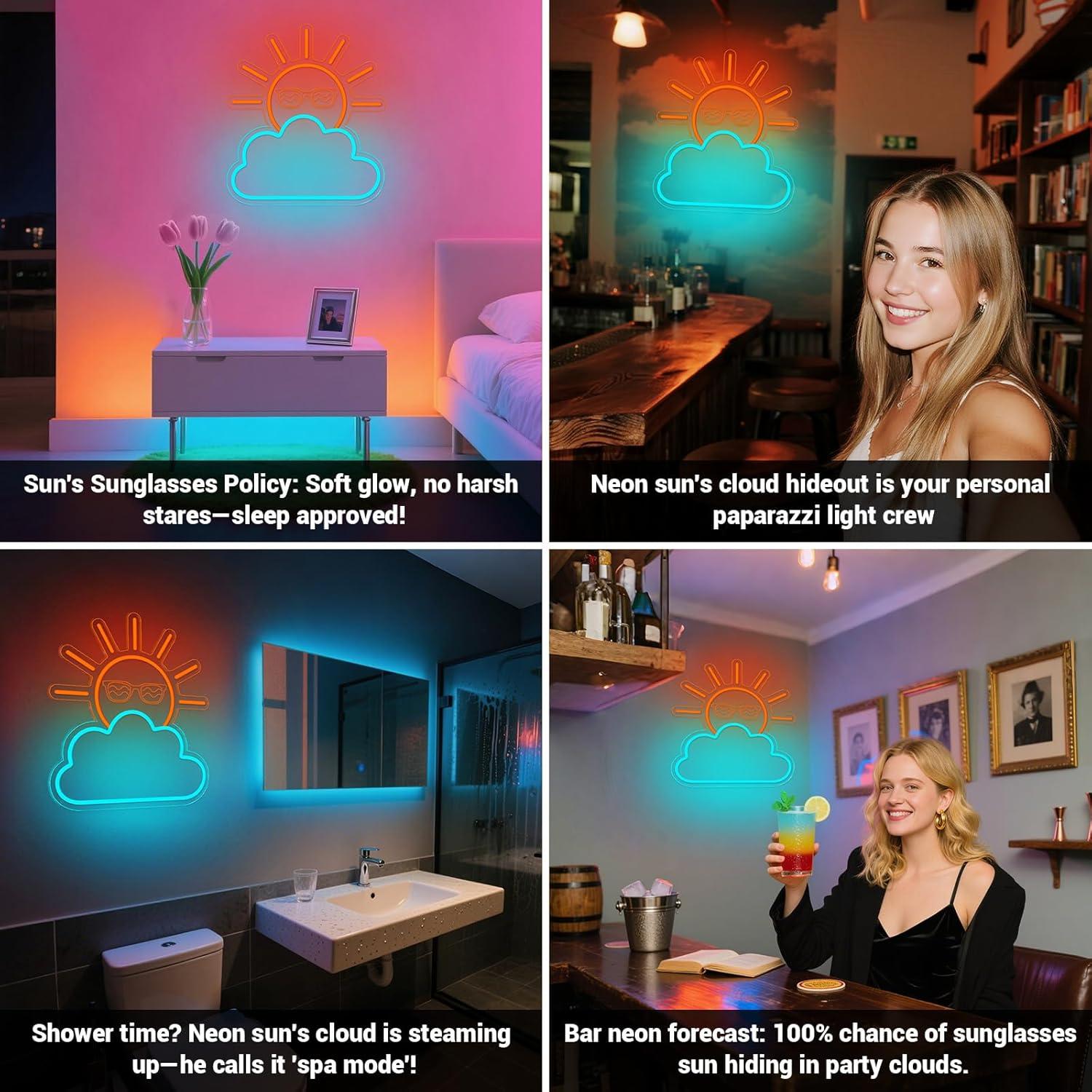 Sunrise Sunset Neon Sign USB P - Lighting Decor For Living Room のレビューと価格