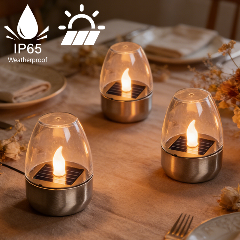 LED Solar Candles Light Flamel - Lighting Decor For Living Room のレビューと価格
