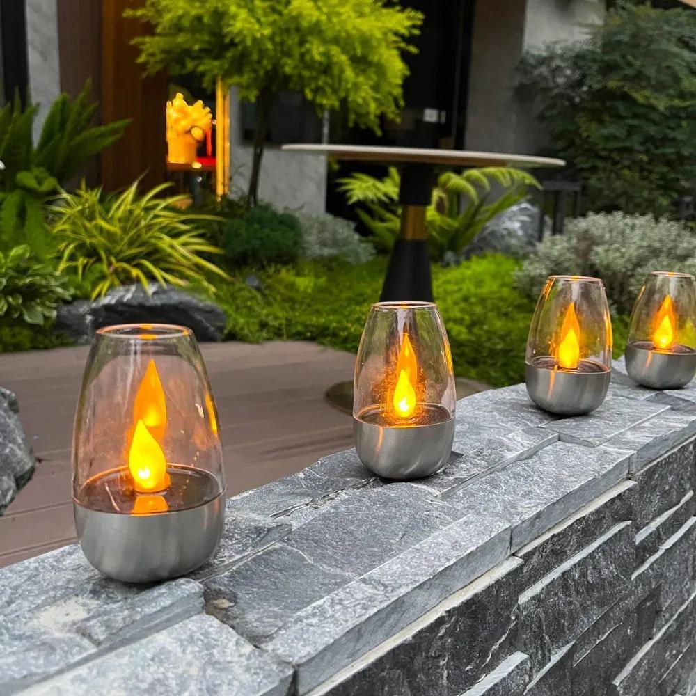 LED Solar Candles Light Flamel - Lighting Decor For Living Room のレビューと価格