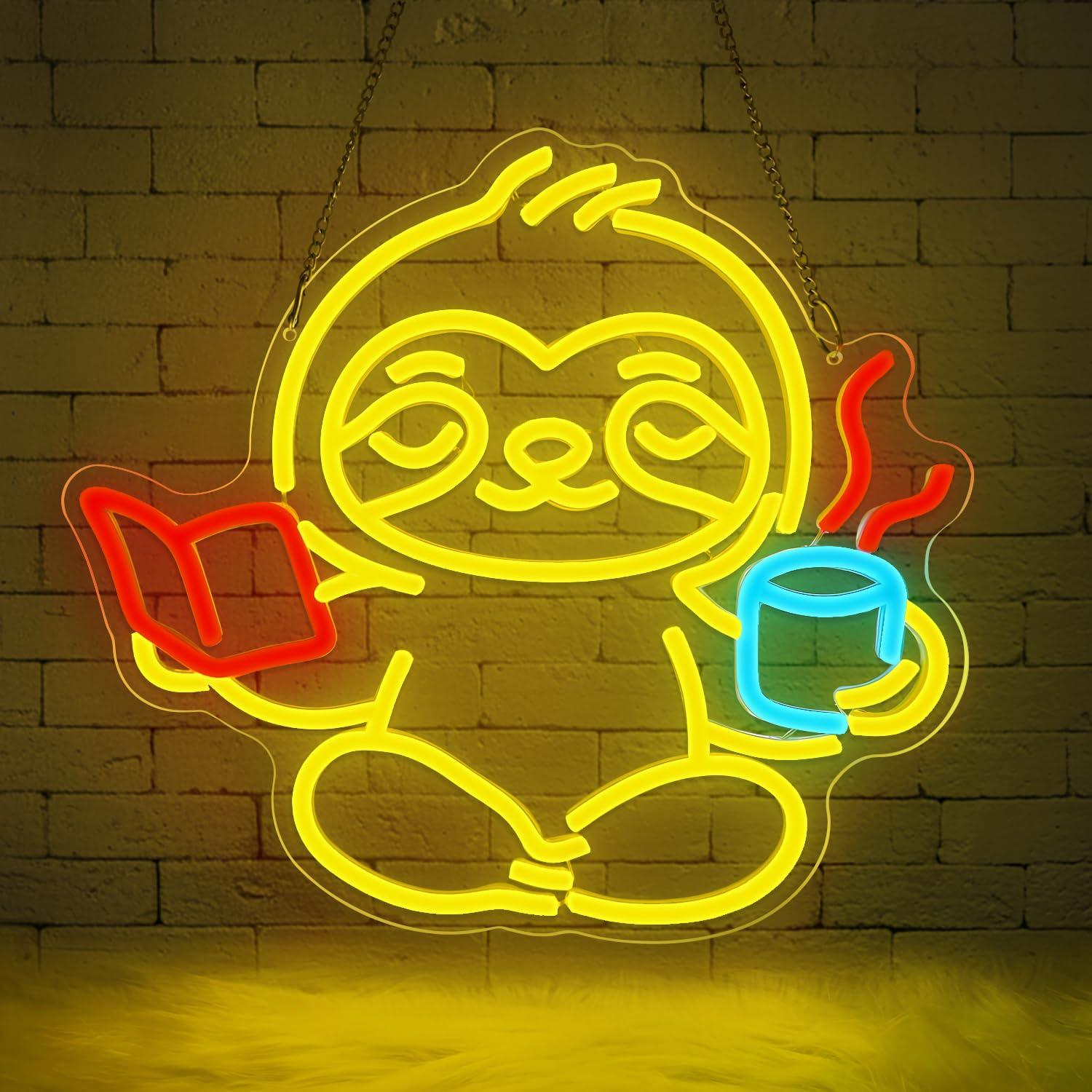 Sloth Neon Sign USB Dimmable L - Lighting Decor For Living Room のレビューと価格