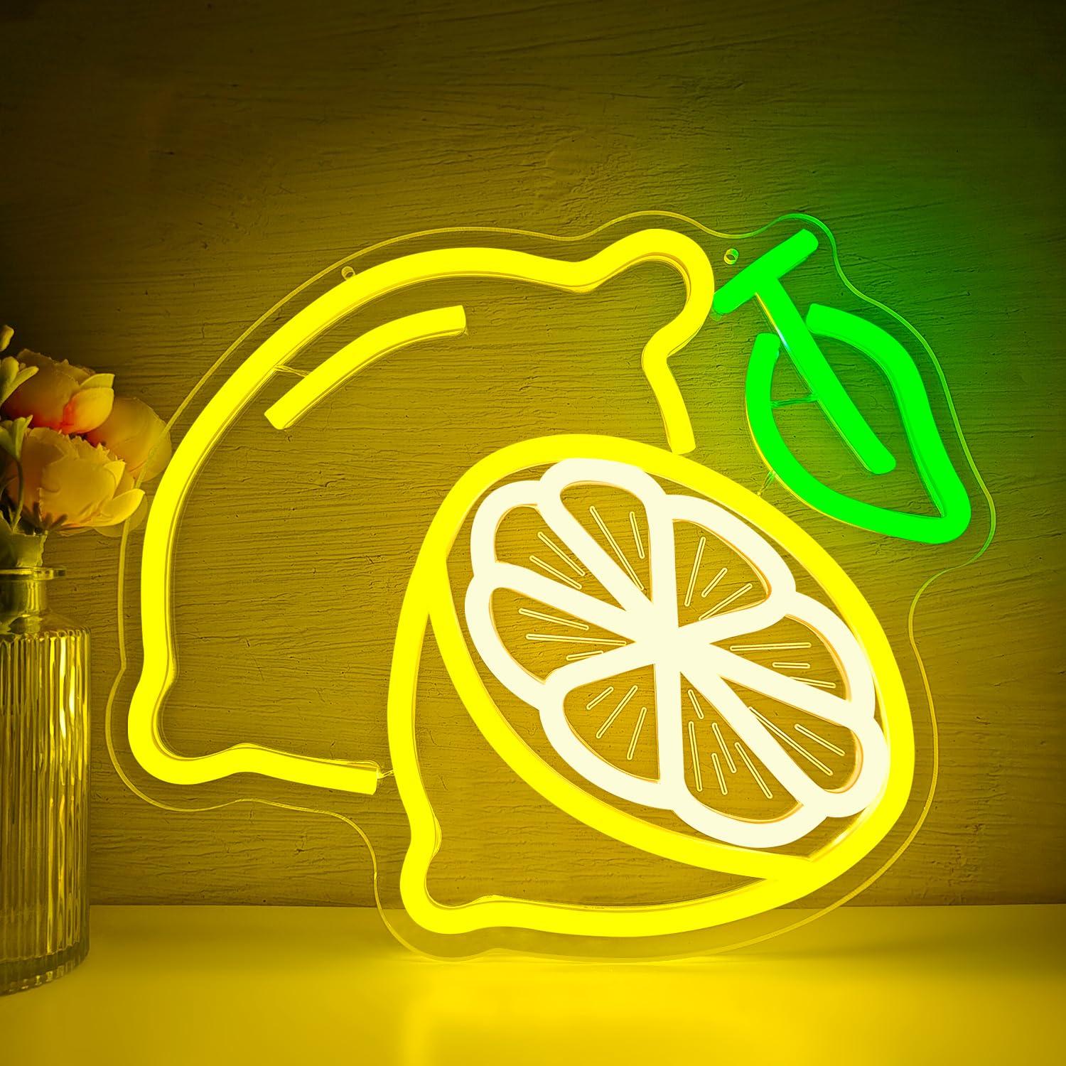 Lemon Neon Sign Dimmable LED L - Home Lighting And Decor のレビューと価格