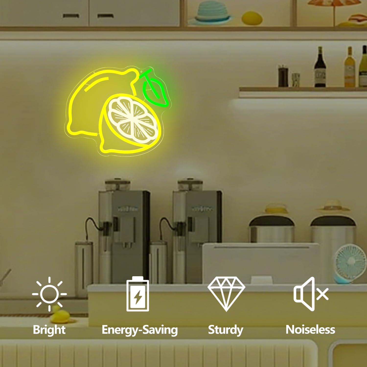 Lemon Neon Sign Dimmable LED L - Home Lighting And Decor のレビューと価格