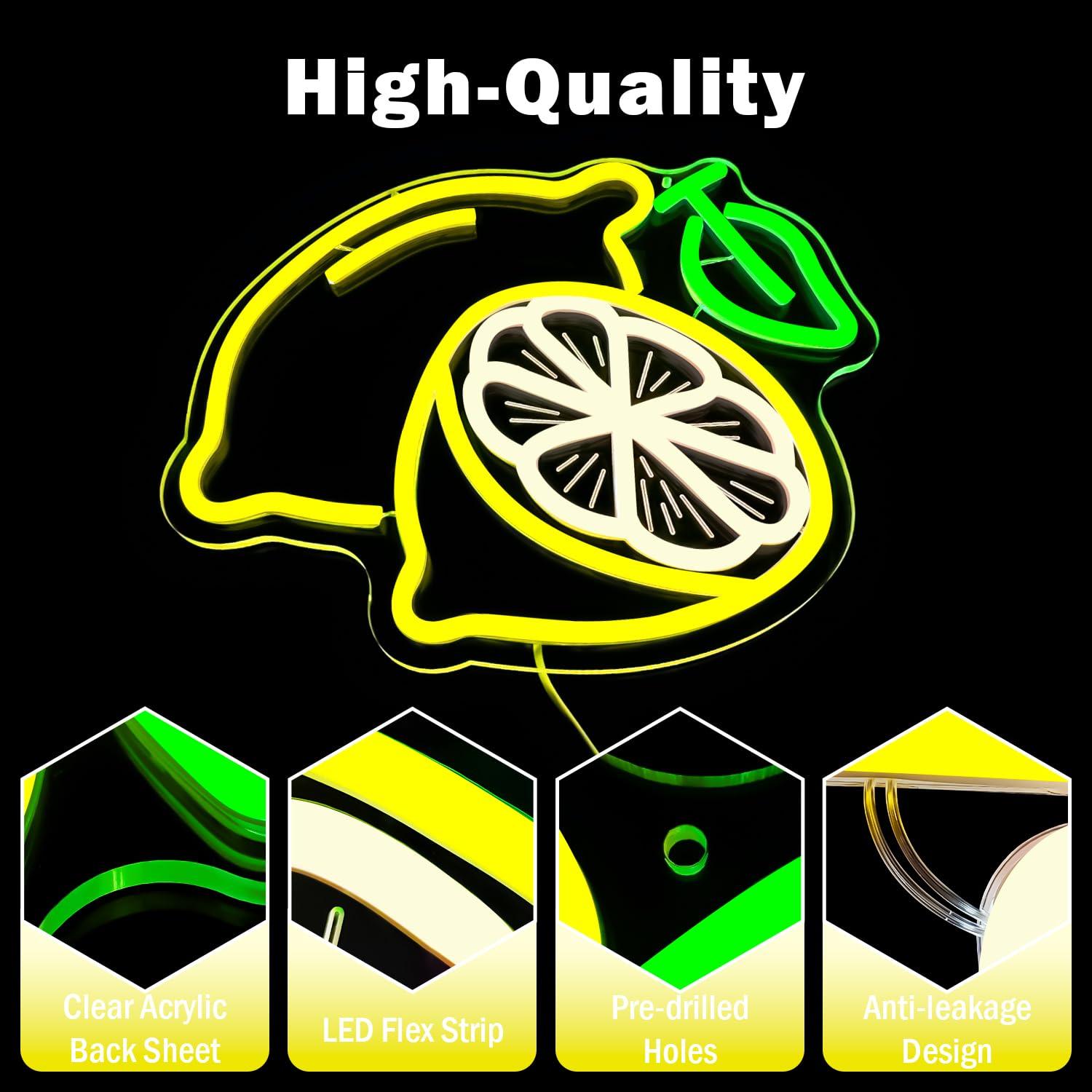 Lemon Neon Sign Dimmable LED L - Home Lighting And Decor のレビューと価格