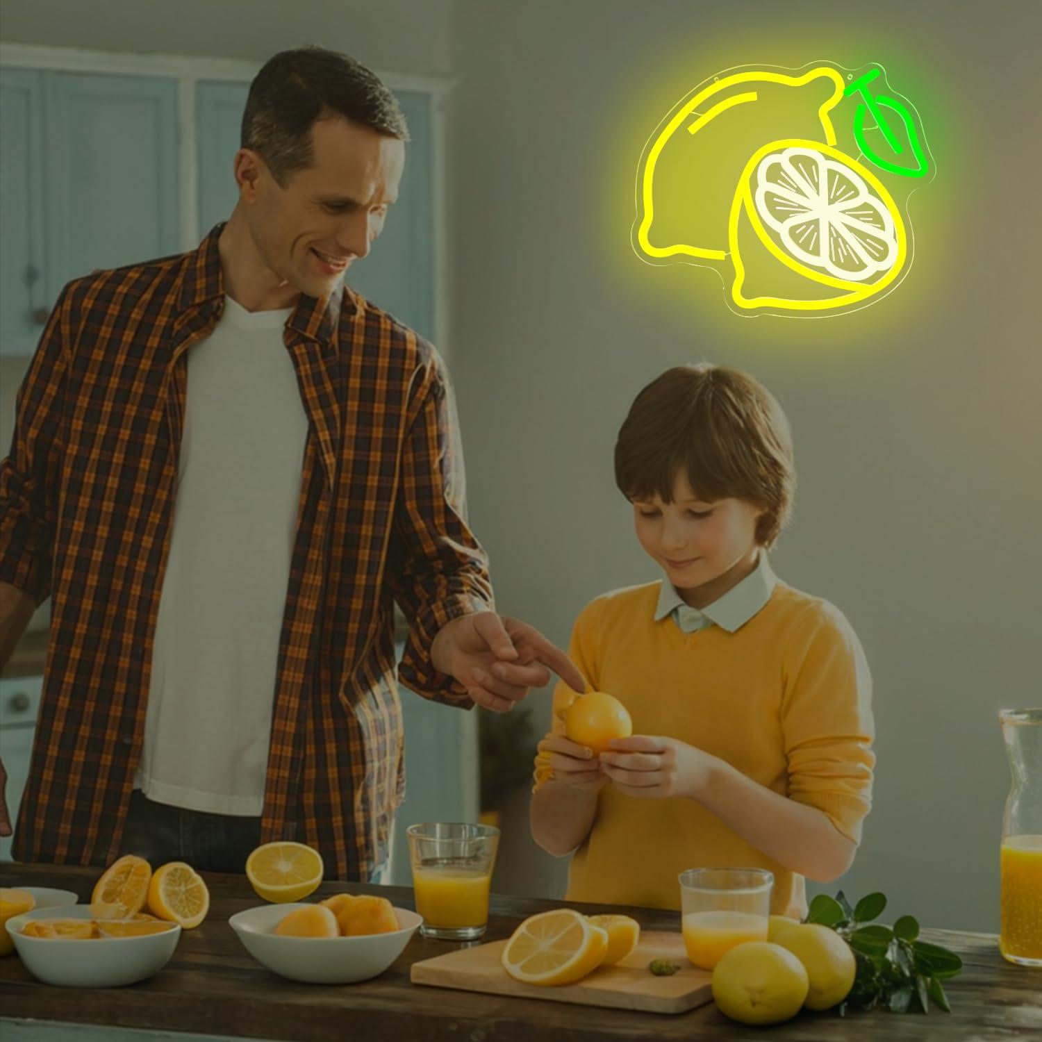 Lemon Neon Sign Dimmable LED L - Home Lighting And Decor のレビューと価格