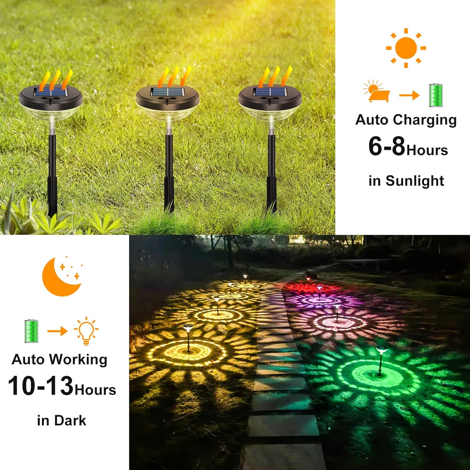 6 Pack Solar Pathway Lights wi - Decor Lighting Pack のレビューと価格