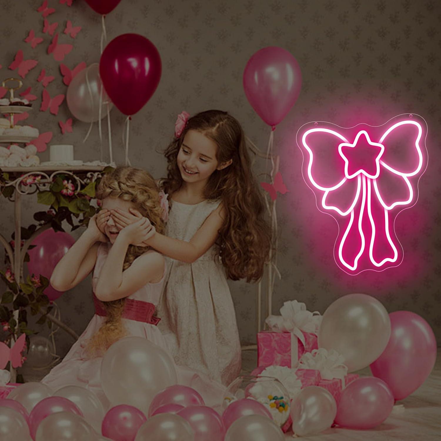 Bow Neon Signs USB Dimmable LE - Lighting Decor For Room のレビューと価格