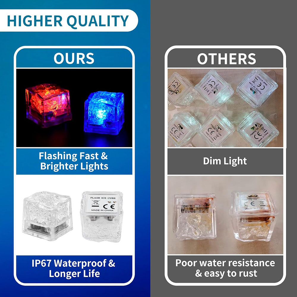 50/100 Pack of LED Ice Cubes G - Decor Lighting Pack のレビューと価格