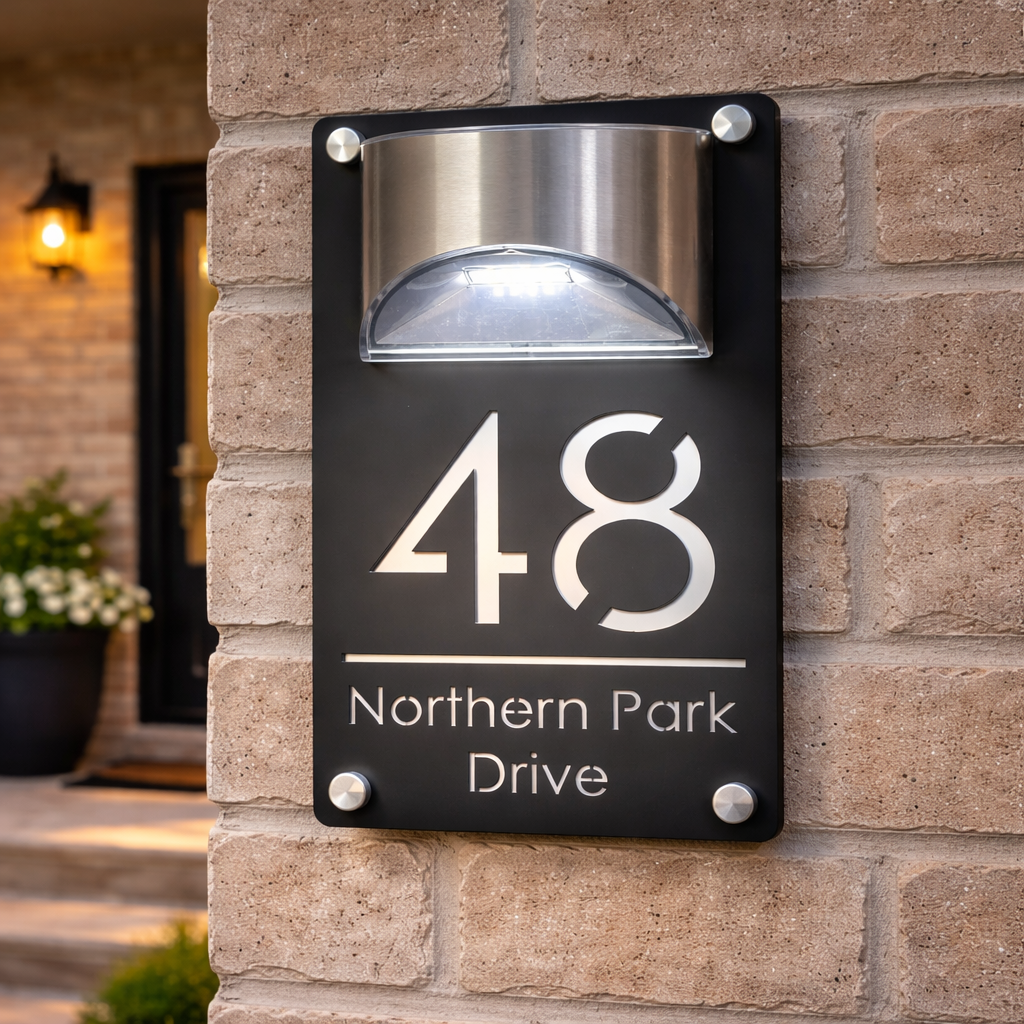 Personalized Solar Outdoor Lig - Decor Lighting Address のレビューと価格