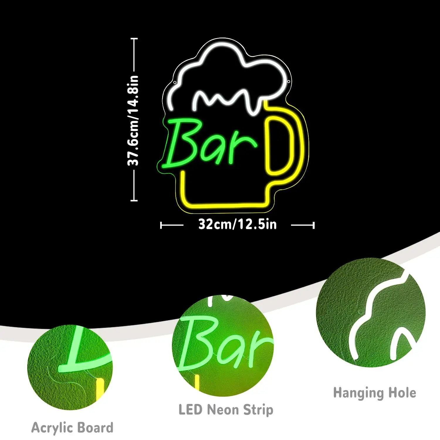 Beer Bar Neon Sign USB Dimmabl - Home Lighting And Decor のレビューと価格