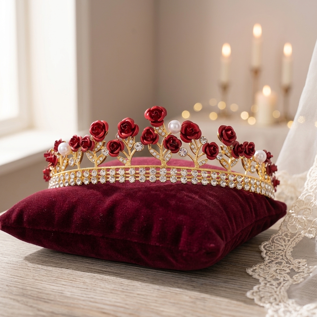 Baroque Ceramic Bridal Crown R - Elegant Decor & Lighting Llc のレビューと価格