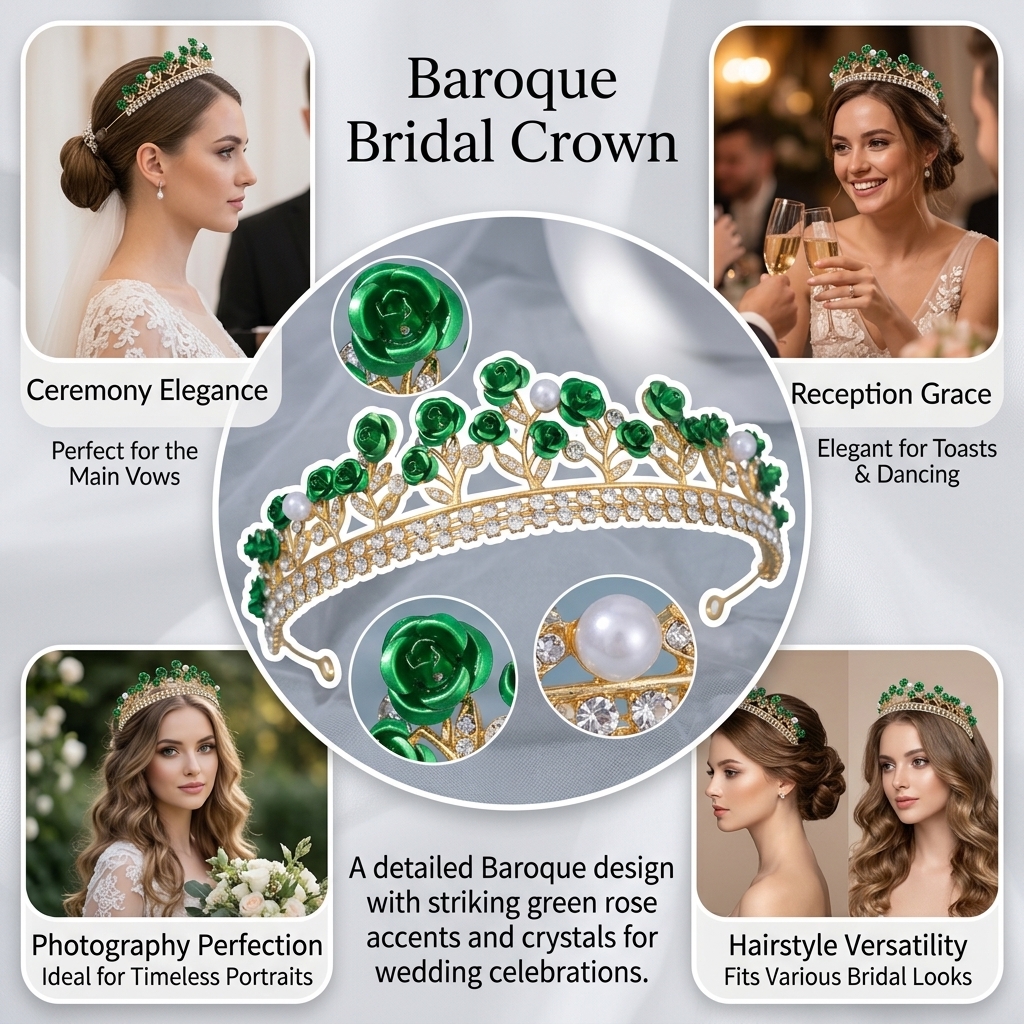 Baroque Ceramic Bridal Crown R - Elegant Decor & Lighting Llc のレビューと価格