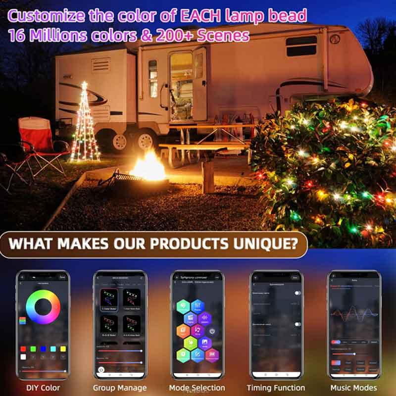 WS2812B Bluetooth LED String L - Decor Lighting Address のレビューと価格
