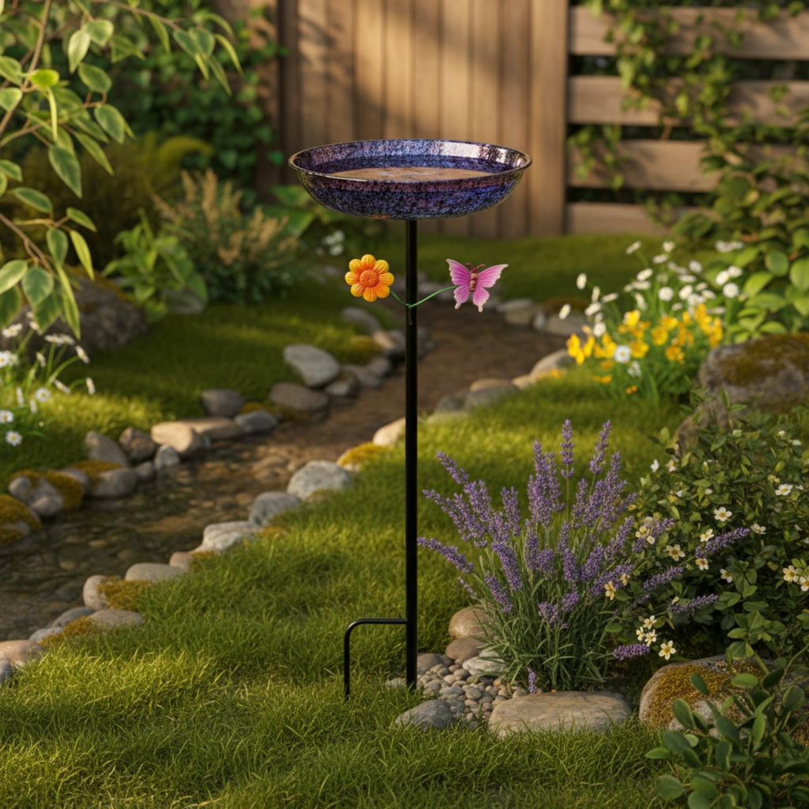 Metal Bird Bath Long-Lasting R - Elegant Decor & Lighting Llc のレビューと価格