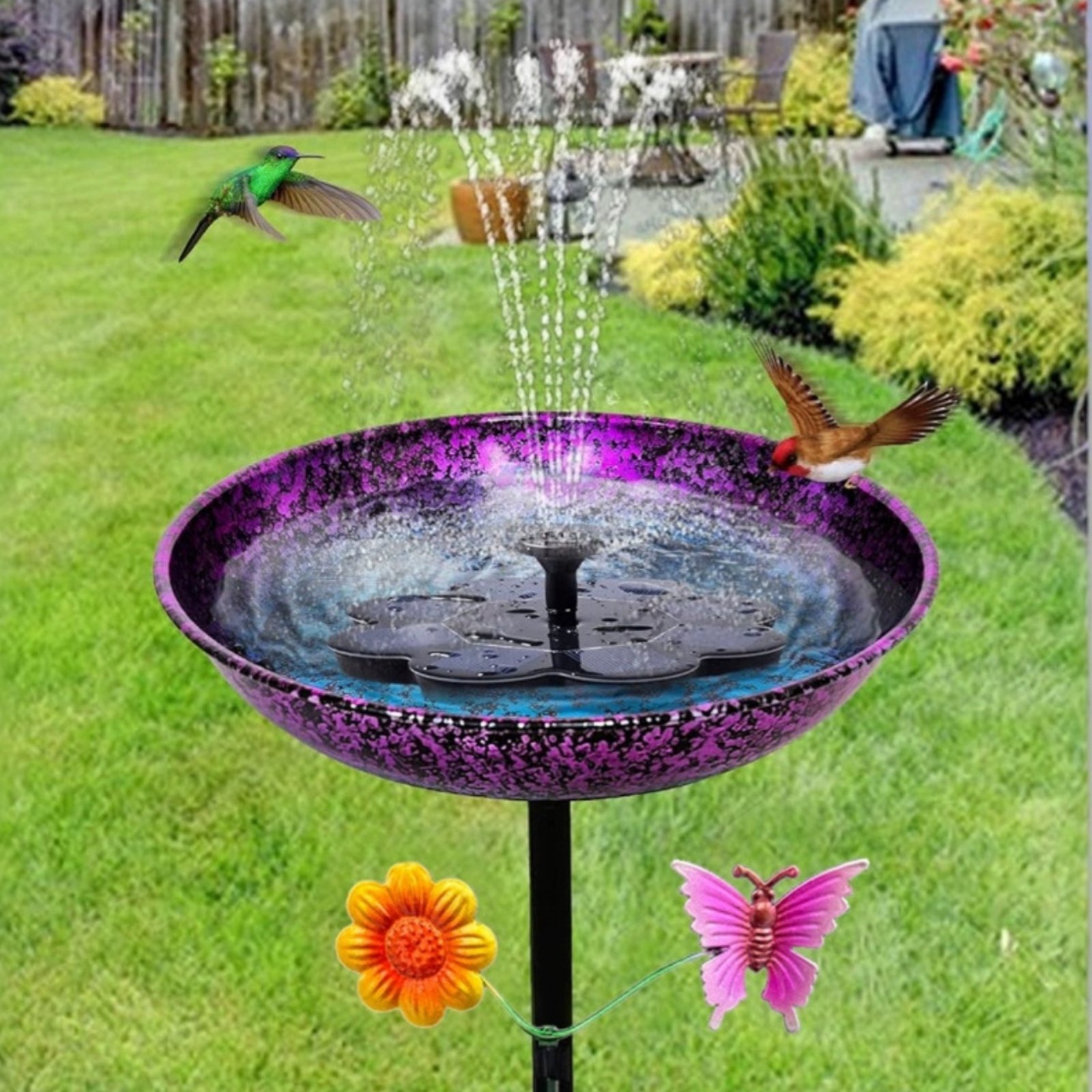 Metal Bird Bath Long-Lasting R - Elegant Decor & Lighting Llc のレビューと価格